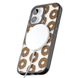 iPhone 16 Pro Max Chocolate Donut Pattern Black Impact Phone Case