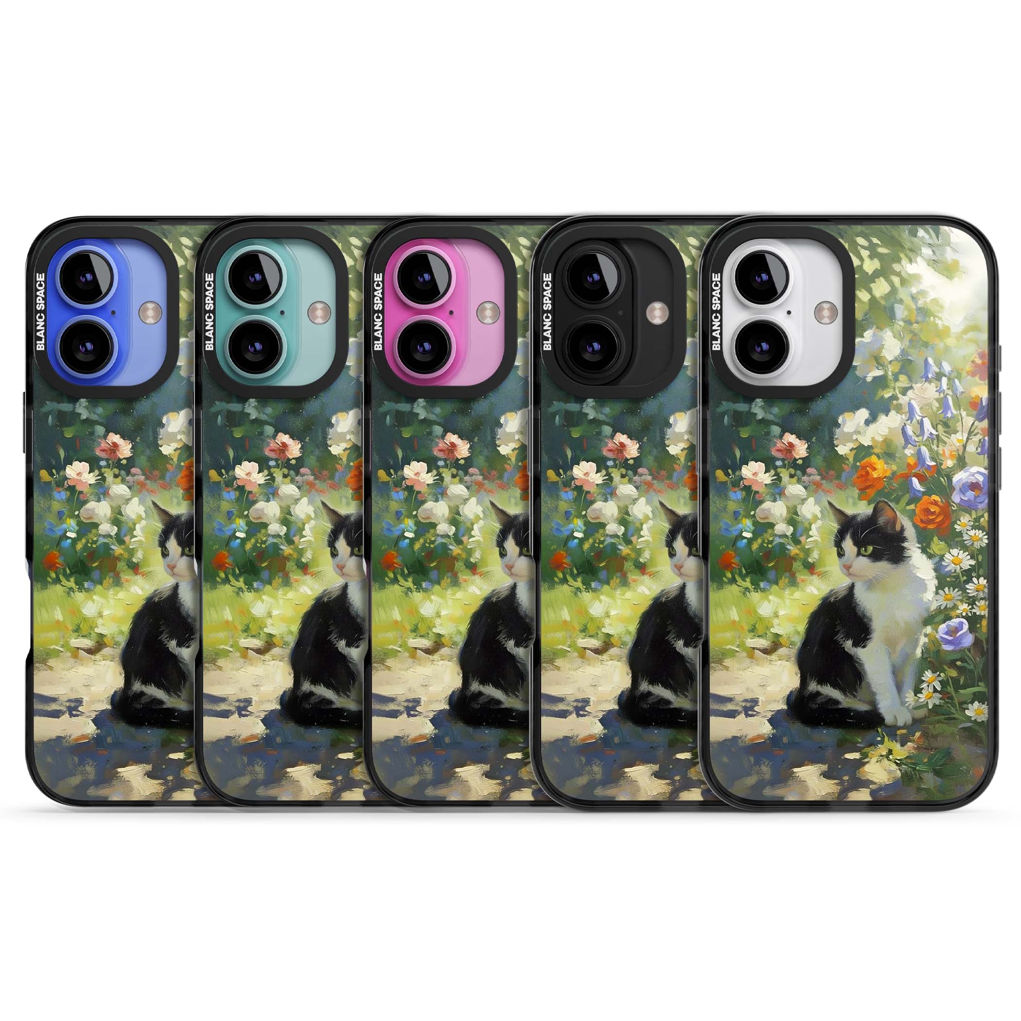 Cat In The Meadow for her iPhone case | Black Impact Magsafe case for iPhone 16, iPhone 16 Plus