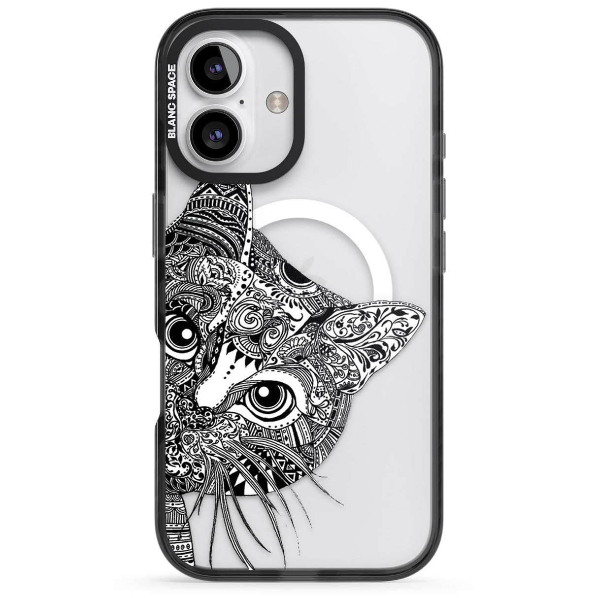 iPhone 16 Pro Max Henna Cat Black Impact Phone Case