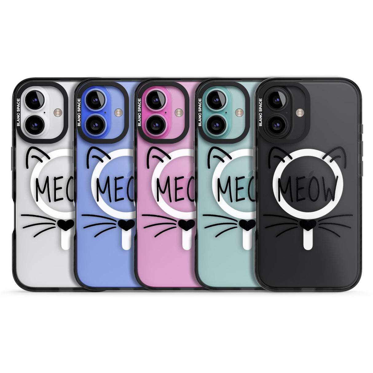 iPhone 16 Pro Max Cat Whiskers Black Impact Phone Case