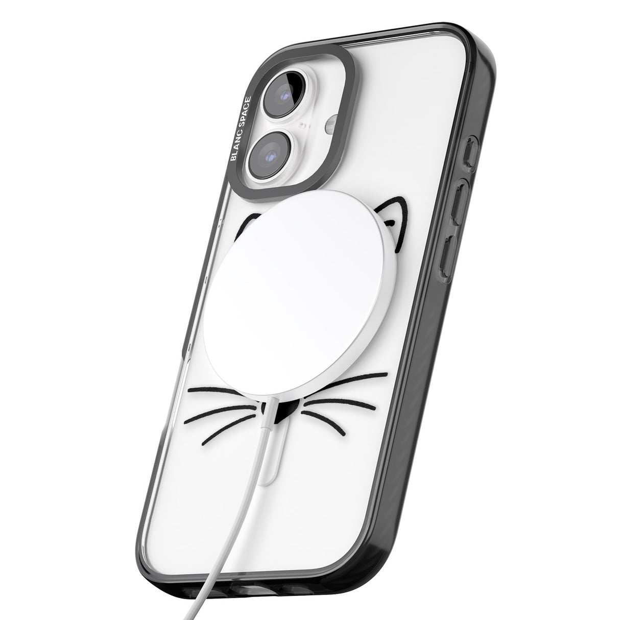 iPhone 16 Pro Max Cat Whiskers Black Impact Phone Case