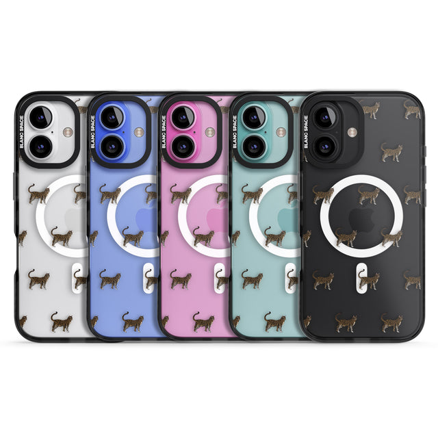 iPhone 16 Pro Max Bengal Cat Pattern Black Impact Phone Case