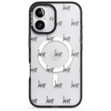 iPhone 16 Pro Max British Shorthair Cat Pattern Black Impact Phone Case