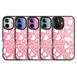 iPhone 16 Pro Max Chalk Hearts Black Impact Phone Case