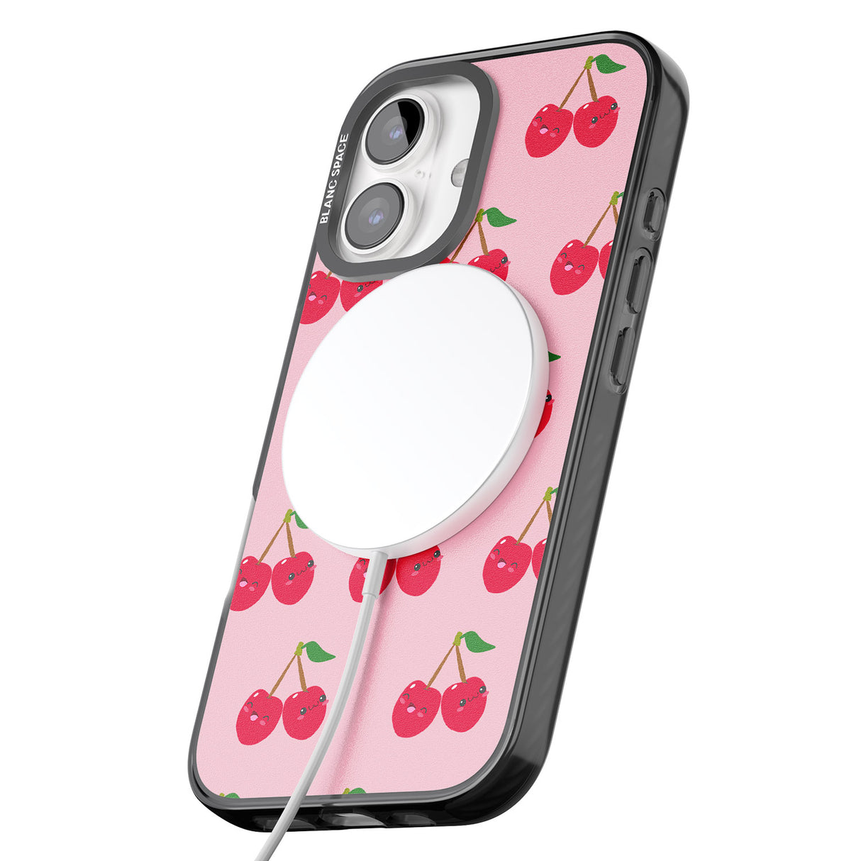 iPhone 16 Pro Max Cheeky Cherry Black Impact Phone Case