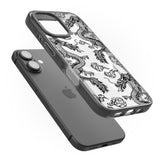 iPhone 16 Pro Max Black Dragon Pattern Black Impact Phone Case