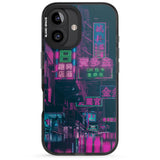 iPhone 16 Pro Max Rainy Reflections - Neon Cities Photographs Black Impact Phone Case