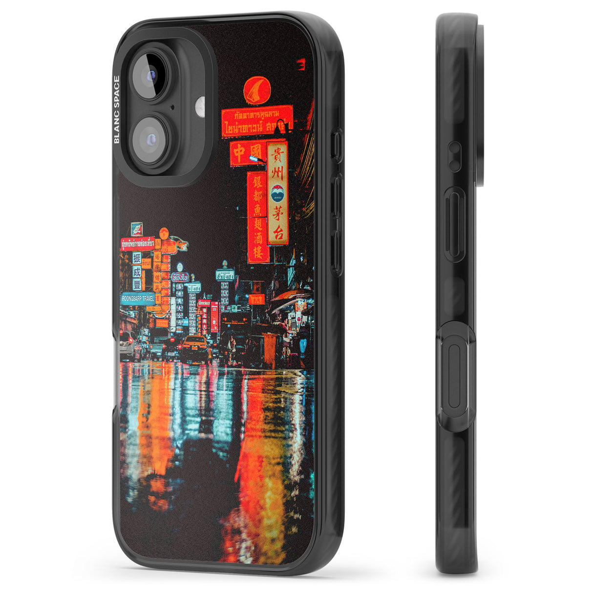 iPhone 16 Pro Max Neon City Black Impact Phone Case