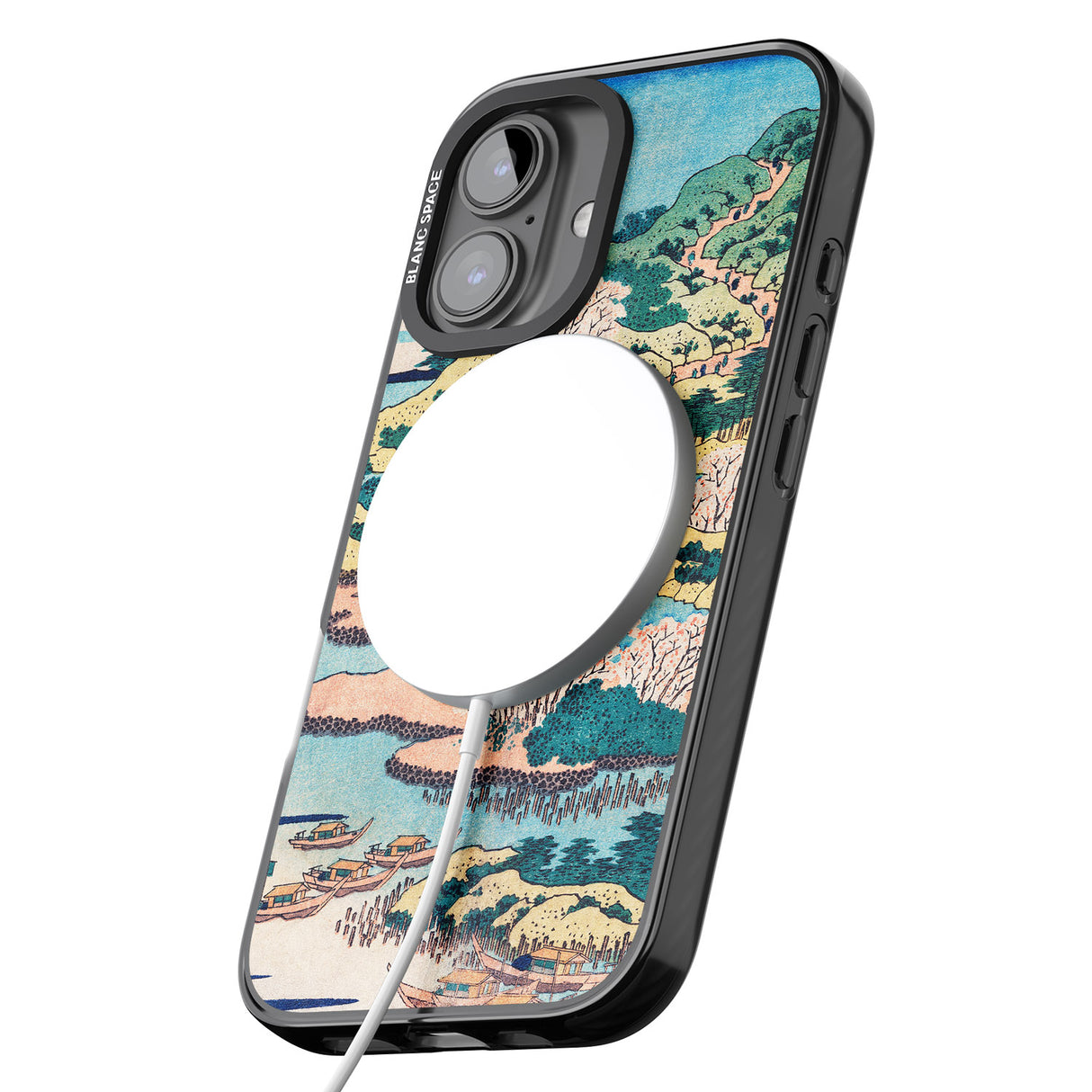 iPhone 16 Pro Max Coastal Community by Katsushika Hokusai Black Impact Phone Case