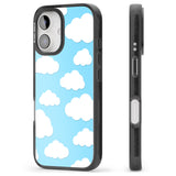 iPhone 16 Pro Max Blue Sky & Clouds Pattern Clear Impact Phone Case + Magsafe