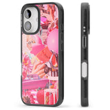 iPhone 16 Pro Max Vintage Collage: Pink Glamour Black Impact Phone Case