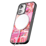 iPhone 16 Pro Max Vintage Collage: Pink Glamour Black Impact Phone Case