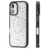 iPhone 16 Pro Max Small Confetti Print Clear Black Impact Phone Case