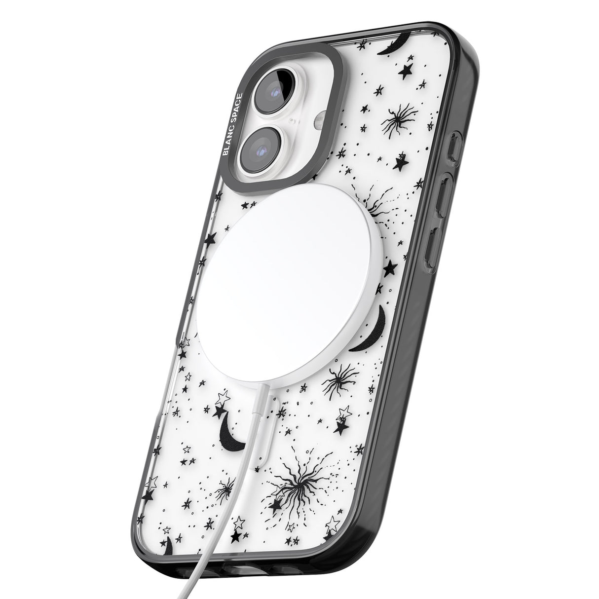 iPhone 16 Pro Max Moons & Stars Black Impact Phone Case