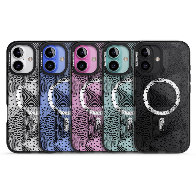 iPhone 16 Pro Max Pattern Mashup (Black) Black Impact Phone Case