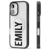 iPhone 16 Pro Max Personalised Clear Text 3A Black Impact Phone Case