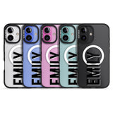 iPhone 16 Pro Max Personalised Clear Text 3A Black Impact Phone Case