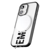 iPhone 16 Pro Max Personalised Clear Text 3A Black Impact Phone Case