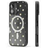 iPhone 16 Pro Max Daisy Pattern Transparent Cute Floral Black Impact Phone Case