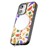 iPhone 16 Pro Max Mixed Kawaii Food Icons - Solid Black Impact Phone Case