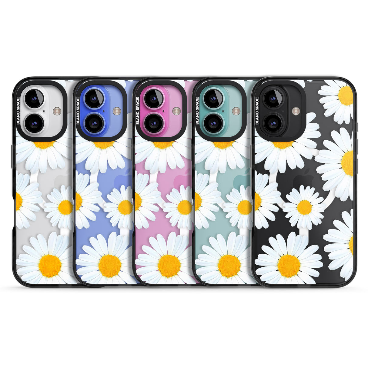 iPhone 16 Pro Max Summer Daisy Black Impact Phone Case