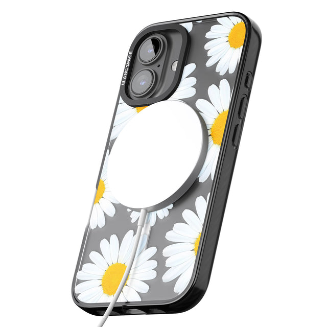 iPhone 16 Pro Max Summer Daisy Black Impact Phone Case