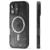 iPhone 16 Pro Max Damascus Steel Black Impact Phone Case