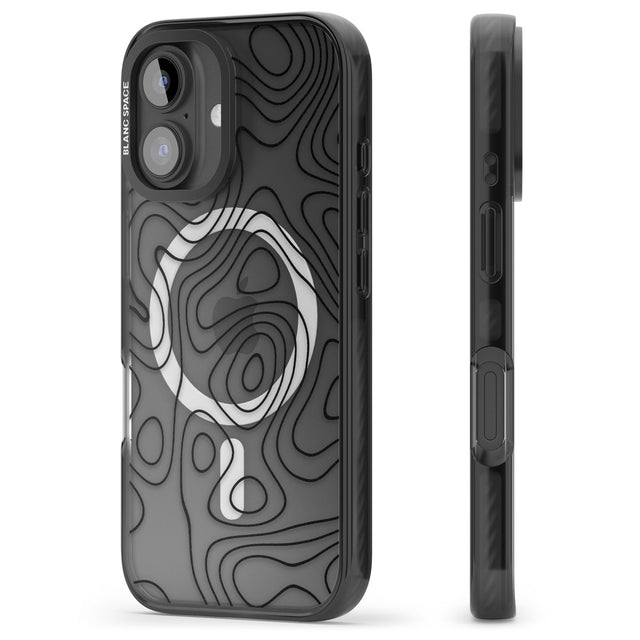 iPhone 16 Pro Max Damascus Steel Black Impact Phone Case