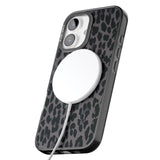 iPhone 16 Pro Max Dark Animal Print Pattern Large Leopard Black Impact Phone Case