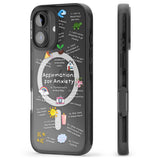 iPhone 16 Pro Max Anxiety White Text Black Impact Phone Case