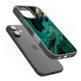 iPhone 16 Pro Max Emerald Lagoon Black Impact Phone Case