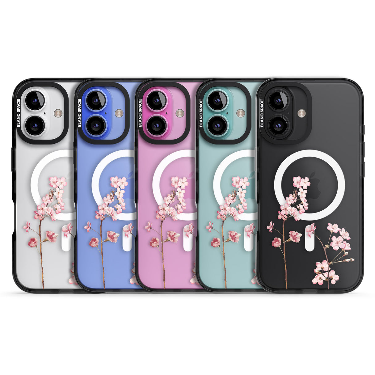 iPhone 16 Pro Max Blossom Flower Black Impact Phone Case