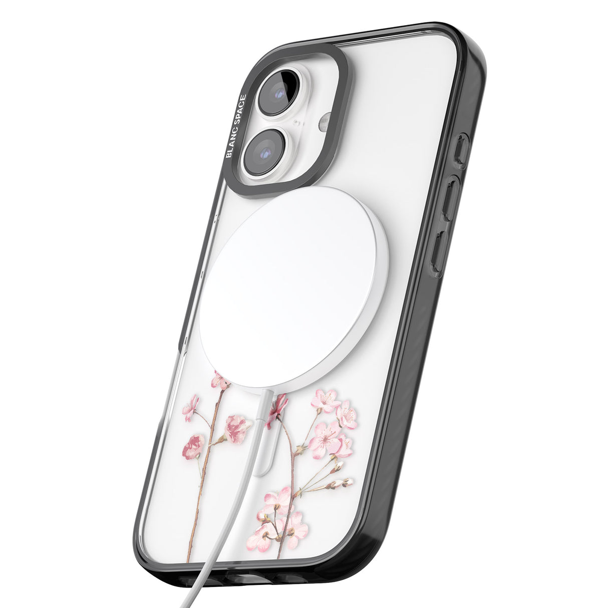 iPhone 16 Pro Max Blossom Flower Black Impact Phone Case