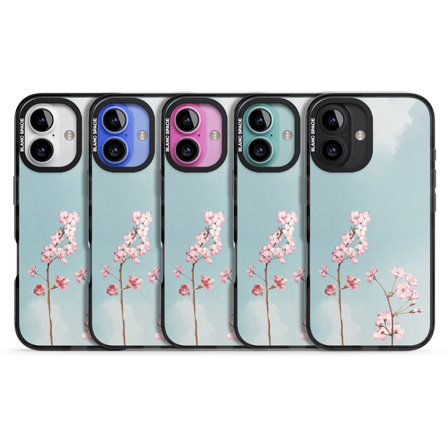 iPhone 16 Pro Max Blossom Flower Sky Black Impact Phone Case