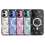 iPhone 16 Pro Max Beagle Dog Pattern Clear Black Impact Phone Case