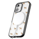 iPhone 16 Pro Max Border Terrier Dog Pattern Clear Black Impact Phone Case