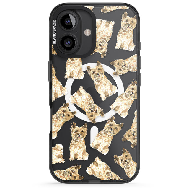 iPhone 16 Pro Max Cairn Terrier Watercolour Dog Pattern Black Impact Phone Case