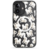 iPhone 16 Pro Max Bichon Frise Watercolour Dog Pattern Black Impact Phone Case