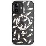 iPhone 16 Pro Max Boston Terrier Watercolour Dog Pattern Black Impact Phone Case