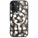 iPhone 16 Pro Max Shih tzu (Long Hair) Watercolour Dog Pattern Black Impact Phone Case