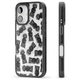 iPhone 16 Pro Max Cockapoo (Black) Watercolour Dog Pattern Black Impact Phone Case