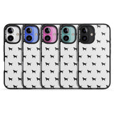 iPhone 16 Pro Max Black Labrador Dog Pattern Black Impact Phone Case