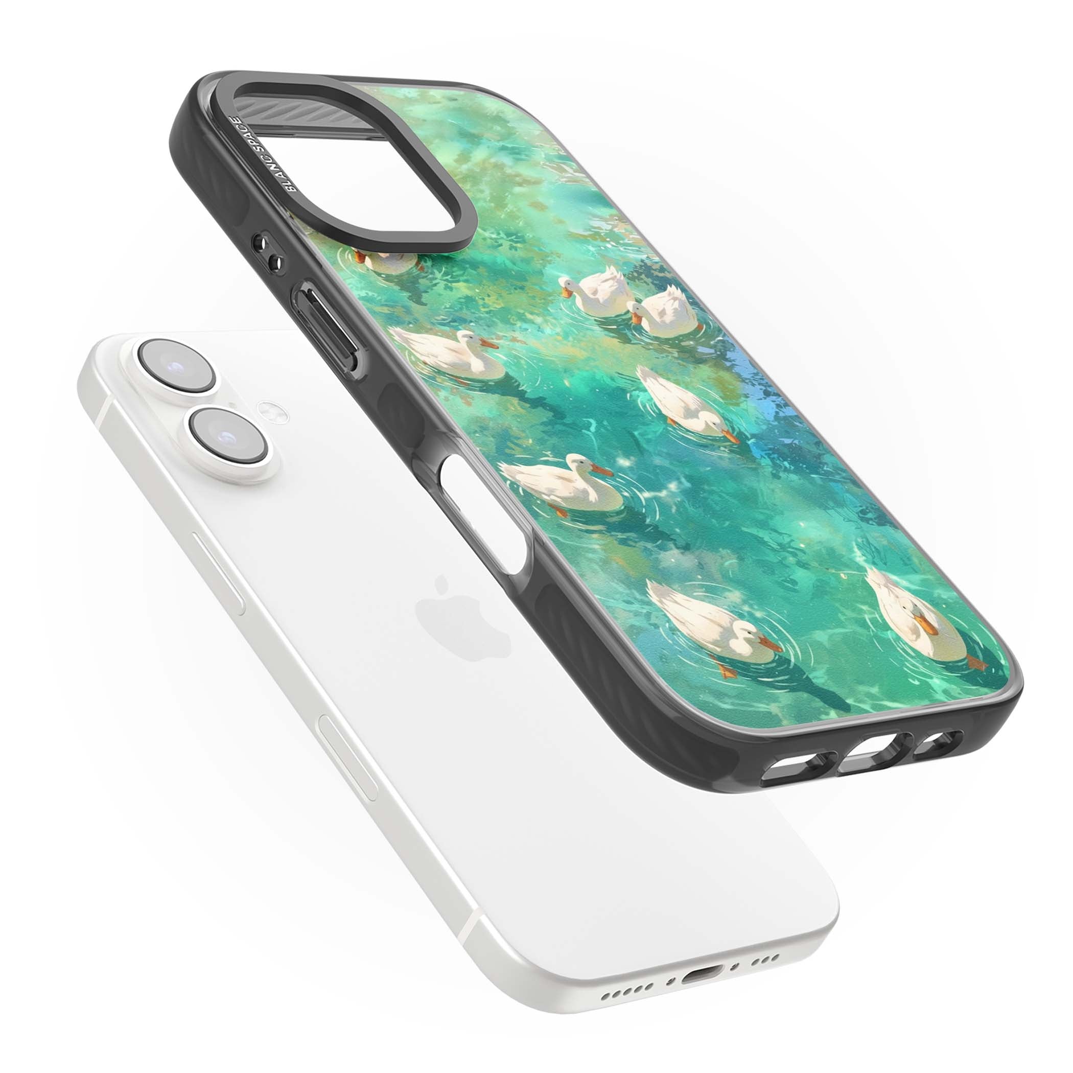 Ducks In The Pond for her iPhone case | Black Impact Magsafe case for iPhone 16, iPhone 16 Plus