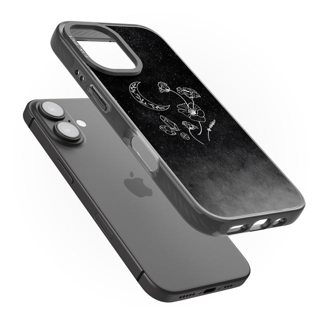 iPhone 16 Pro Max Crescent Moon Collection Black Impact Phone Case