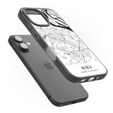 iPhone 16 Pro Max Map of Kiev, Ukraine Black Impact Phone Case