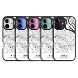 iPhone 16 Pro Max Map of Kiev, Ukraine Black Impact Phone Case