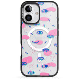 iPhone 16 Pro Max Pink Eye Blotches Black Impact Phone Case