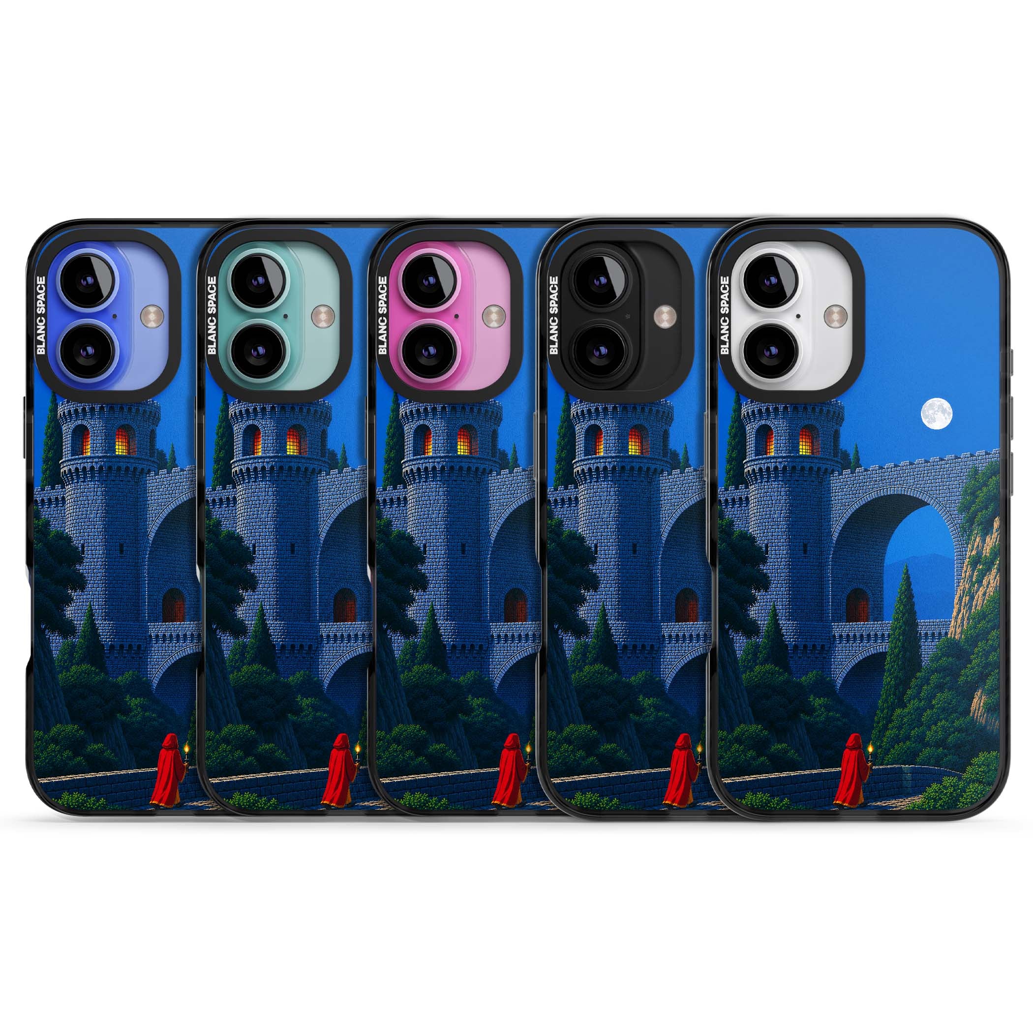 Castle Walls art iPhone case | Black Impact Magsafe case for iPhone 16, iPhone 16 Plus