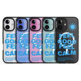 iPhone 16 Pro Max Feel Good Feel Calm (Blue) Black Impact Phone Case