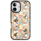 iPhone 16 Pro Max Busy Floral Mix: Transparent Black Impact Phone Case